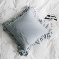 HKM-572883 Ruffled Pure Cotton Pillowcase in Various Colors – 45x45cm