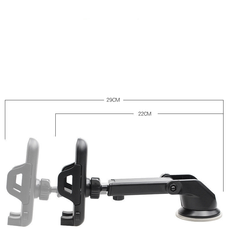 HKM-572883 Telescopic Suction Cup Car Phone Holder for Smartphones up to 8.5cm Wide