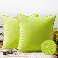 HKM-572947 Outdoor Waterproof Decorative Pillow Cover for Patio and Tent - Square Cushion Case