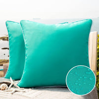 HKM-572947 Outdoor Waterproof Decorative Pillow Cover for Patio and Tent - Square Cushion Case