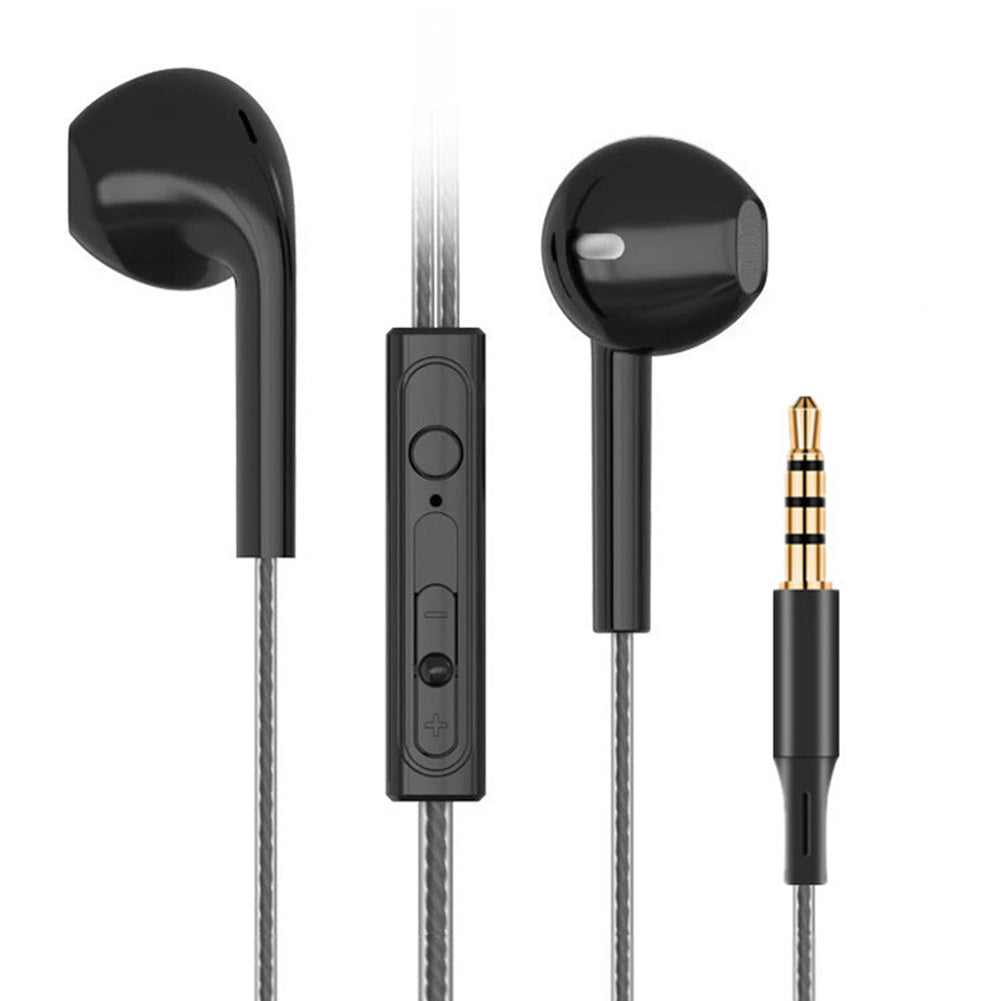 HKM-573011 Wired Earplug Headset in Multiple Colors: Black, White, Pink, Green, Red
