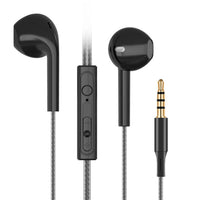 HKM-573011 Wired Earplug Headset in Multiple Colors: Black, White, Pink, Green, Red
