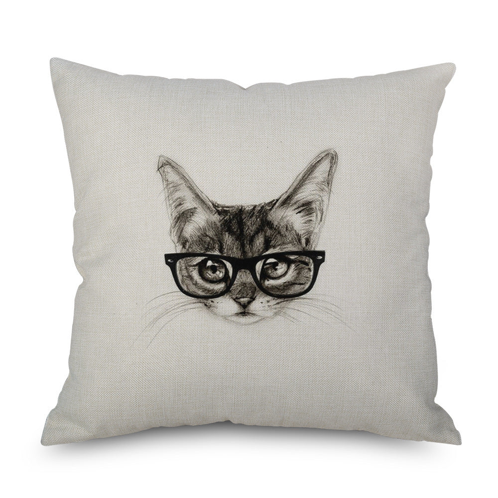 HKM-573203 Linen Pillowcase – Modern Simple Design, 45cm x 45cm, Multiple Colors Available