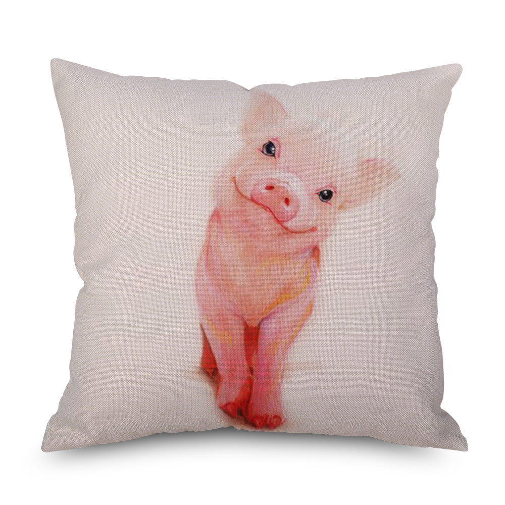 HKM-573203 Linen Pillowcase – Modern Simple Design, 45cm x 45cm, Multiple Colors Available