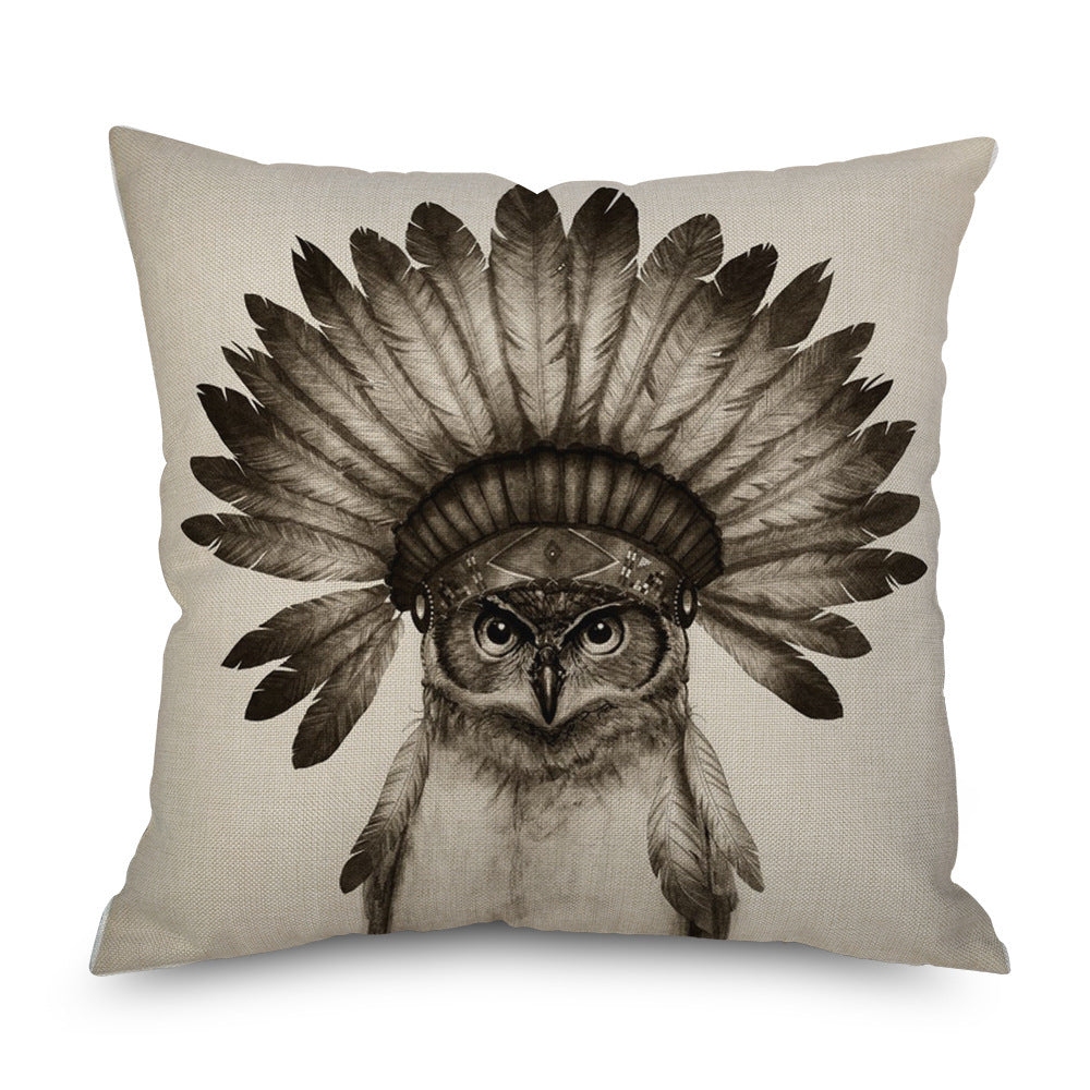 HKM-573203 Linen Pillowcase – Modern Simple Design, 45cm x 45cm, Multiple Colors Available