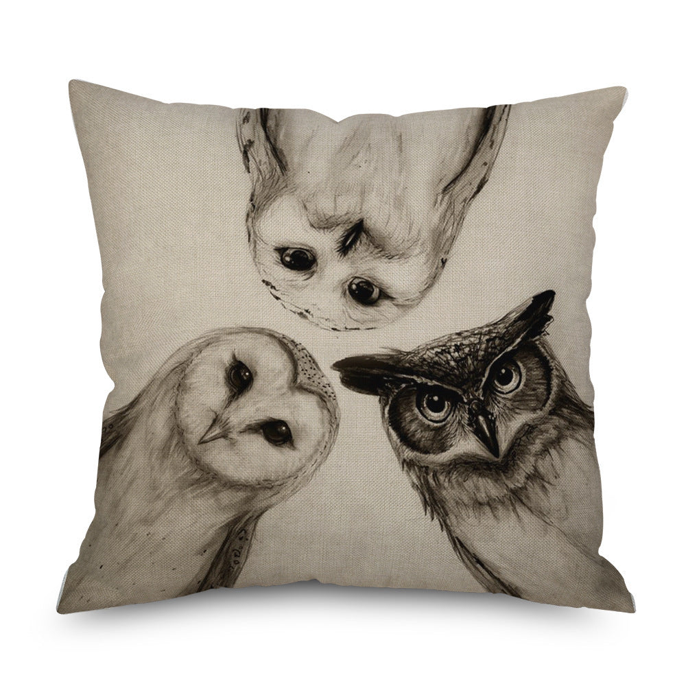 HKM-573203 Linen Pillowcase – Modern Simple Design, 45cm x 45cm, Multiple Colors Available