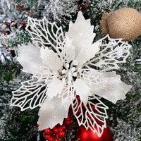 HKM-573267 Glittery Christmas Tree Wreath in White, Pink, Gold, Red, Champagne, Coffee, and Copper - 16CM