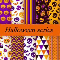 HKM-573651 Ghost Pumpkin Skull Digital Printed Fabric for Autumn and Winter DIY Projects