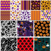 HKM-573651 Ghost Pumpkin Skull Digital Printed Fabric for Autumn and Winter DIY Projects