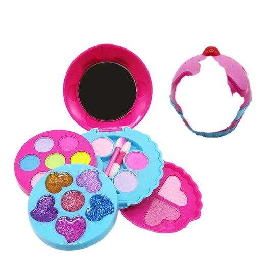 KTX-573651 Kids Washable Makeup Set for Girls Age 5-7 - Fun Pretend Play Cosmetics Toys
