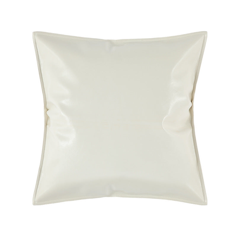 HKM-573715 Modern Plain PU Leather Cushion Cover for Living Room Décor