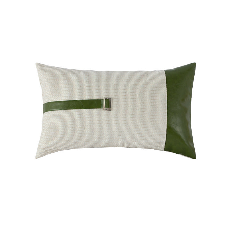 HKM-573715 Modern Plain PU Leather Cushion Cover for Living Room Décor