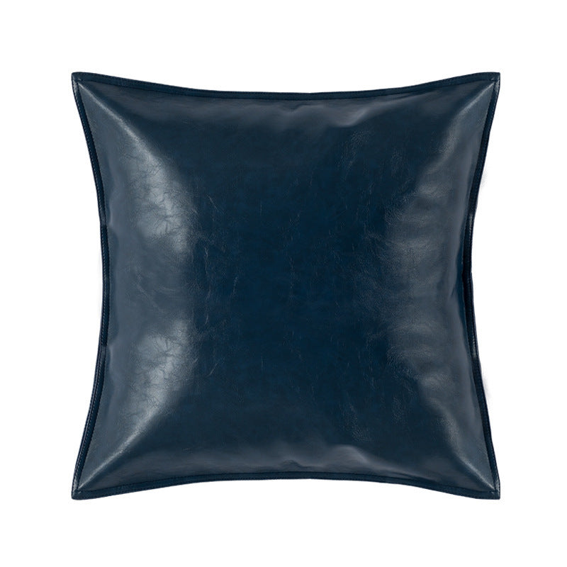 HKM-573715 Modern Plain PU Leather Cushion Cover for Living Room Décor