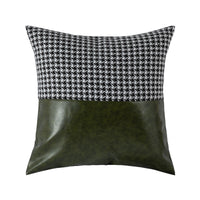 HKM-573715 Modern Plain PU Leather Cushion Cover for Living Room Décor