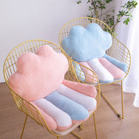 HKM-573779 Ergonomic Plush Waist Cushion for Long Office Sitting - Available in White, Blue, Pink