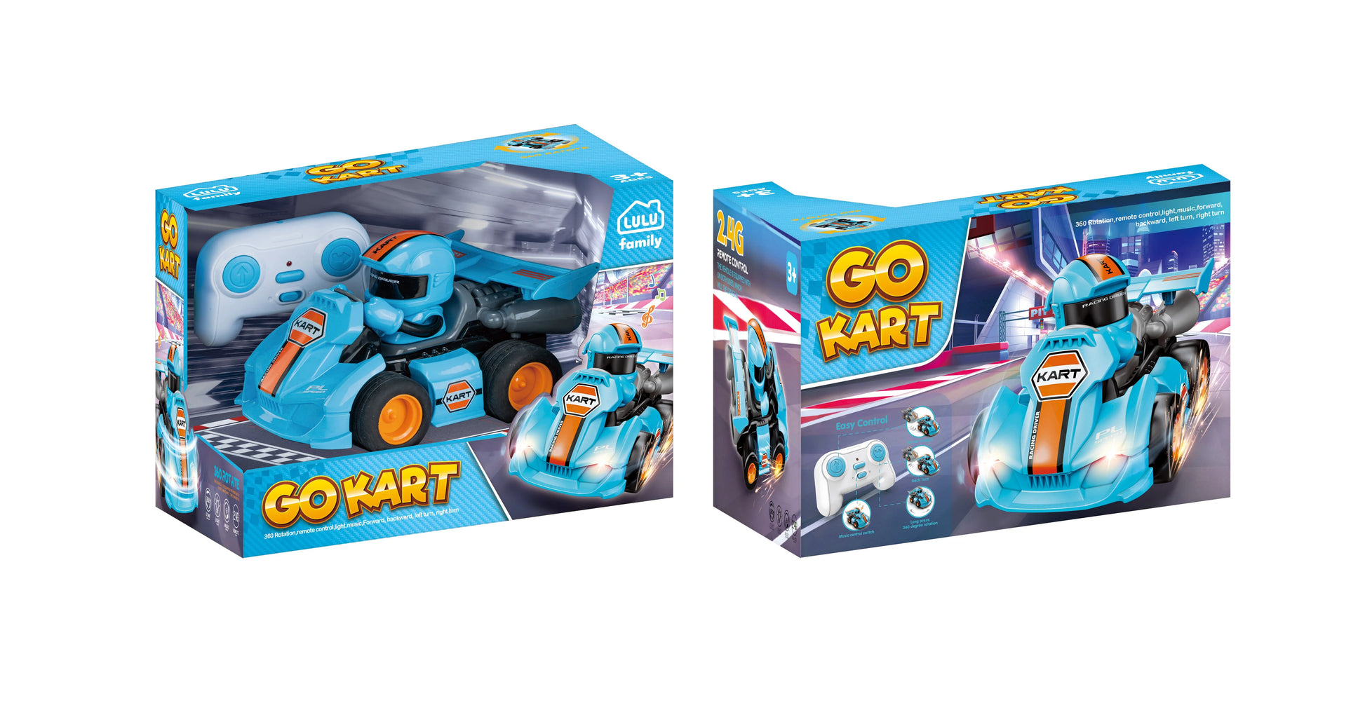 HKM-573779 Remote Control Cartoon Car for Kids - Rechargeable 2.4G RC Bumper Car for Indoor and Outdoor Fun