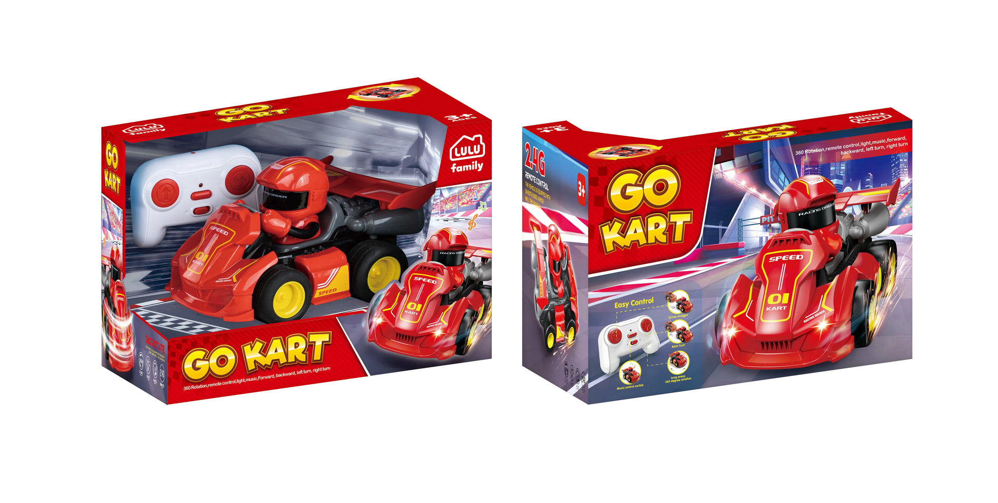 HKM-573779 Remote Control Cartoon Car for Kids - Rechargeable 2.4G RC Bumper Car for Indoor and Outdoor Fun
