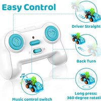 HKM-573779 Remote Control Cartoon Car for Kids - Rechargeable 2.4G RC Bumper Car for Indoor and Outdoor Fun