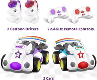 HKM-573779 Remote Control Cartoon Car for Kids - Rechargeable 2.4G RC Bumper Car for Indoor and Outdoor Fun