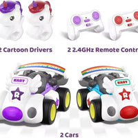 HKM-573779 Remote Control Cartoon Car for Kids - Rechargeable 2.4G RC Bumper Car for Indoor and Outdoor Fun