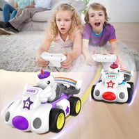 HKM-573779 Remote Control Cartoon Car for Kids - Rechargeable 2.4G RC Bumper Car for Indoor and Outdoor Fun