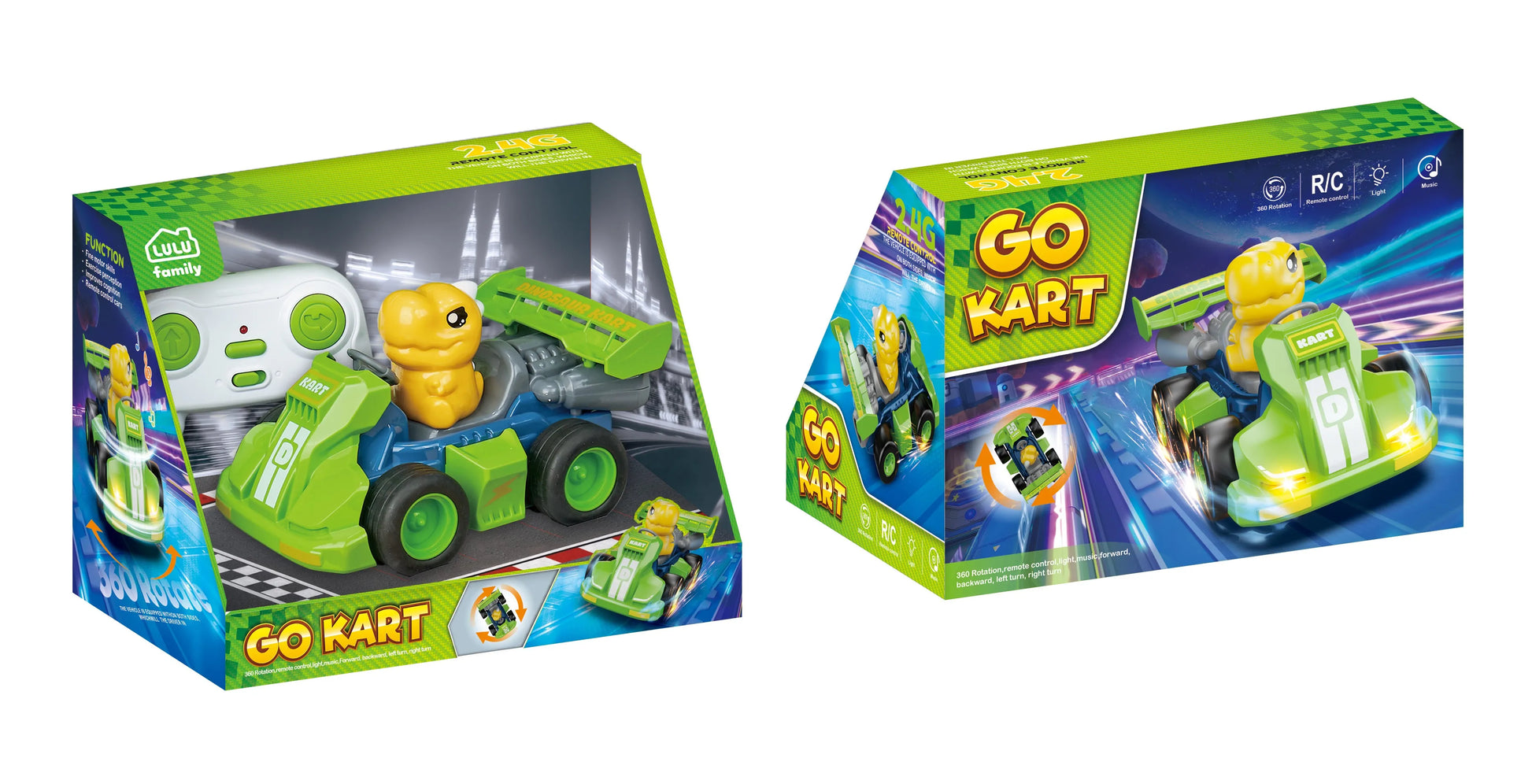 HKM-573779 Remote Control Cartoon Car for Kids - Rechargeable 2.4G RC Bumper Car for Indoor and Outdoor Fun