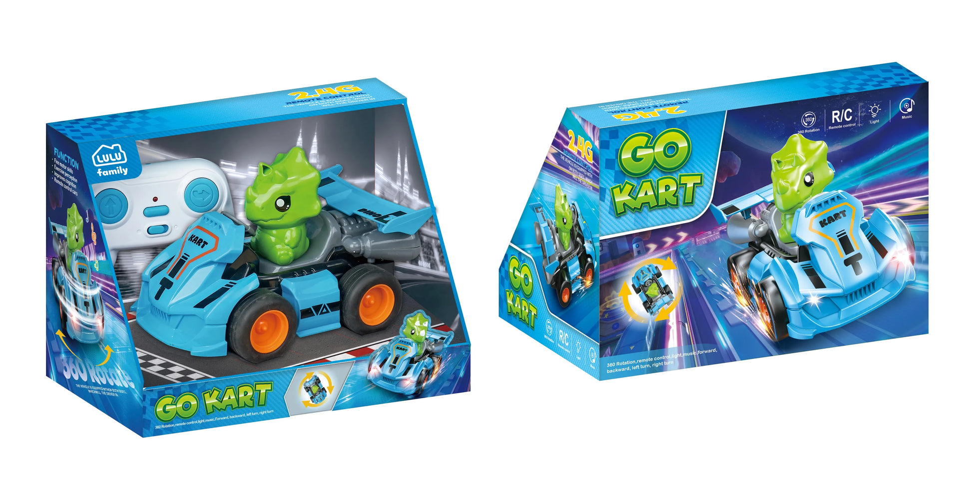 HKM-573779 Remote Control Cartoon Car for Kids - Rechargeable 2.4G RC Bumper Car for Indoor and Outdoor Fun