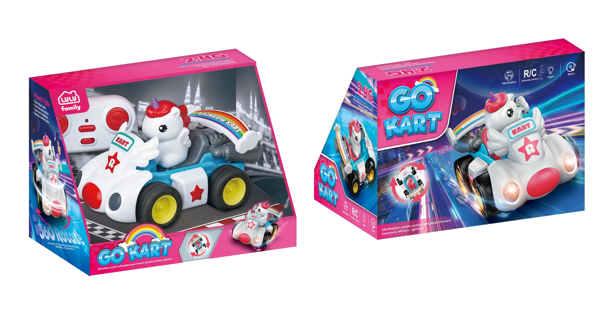 HKM-573779 Remote Control Cartoon Car for Kids - Rechargeable 2.4G RC Bumper Car for Indoor and Outdoor Fun