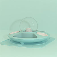 HKM-573843 Multifunctional Anti-overturning Pet Feeder with Integrated UFO Design in Various Colors and Styles