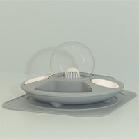 HKM-573843 Multifunctional Anti-overturning Pet Feeder with Integrated UFO Design in Various Colors and Styles