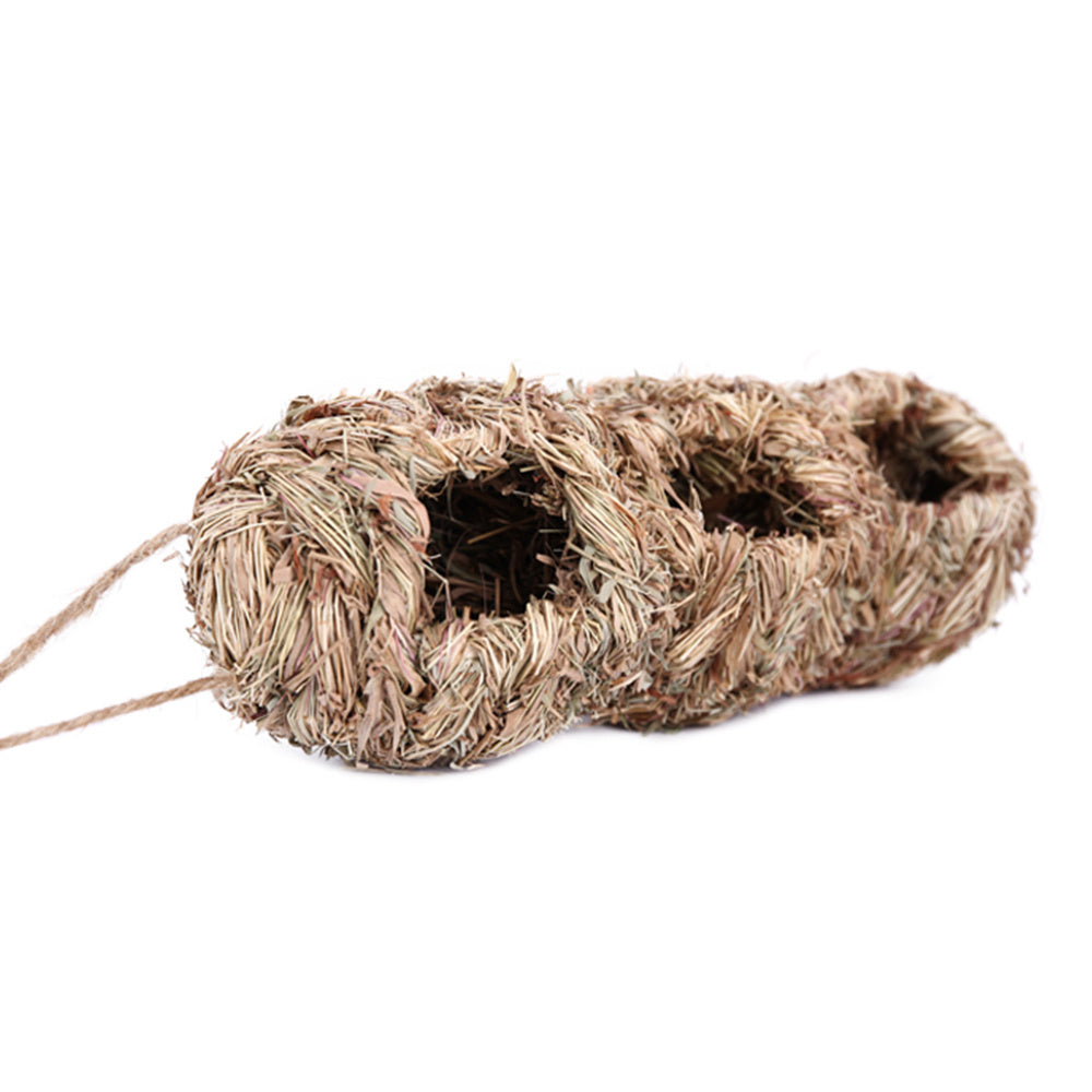 HKM-573907 Natural Grass Fiber Bird Nest - Hand-Woven Shelter with Predator Protection and Comfortable Resting Area