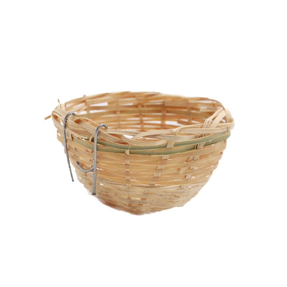 HKM-573907 Natural Grass Fiber Bird Nest - Hand-Woven Shelter with Predator Protection and Comfortable Resting Area