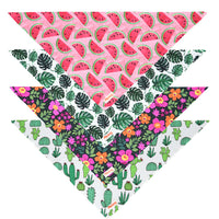 HKM-573971 Soft Cotton Dog Scarf in Green, Blue, Rose Red, and Red - 57cm