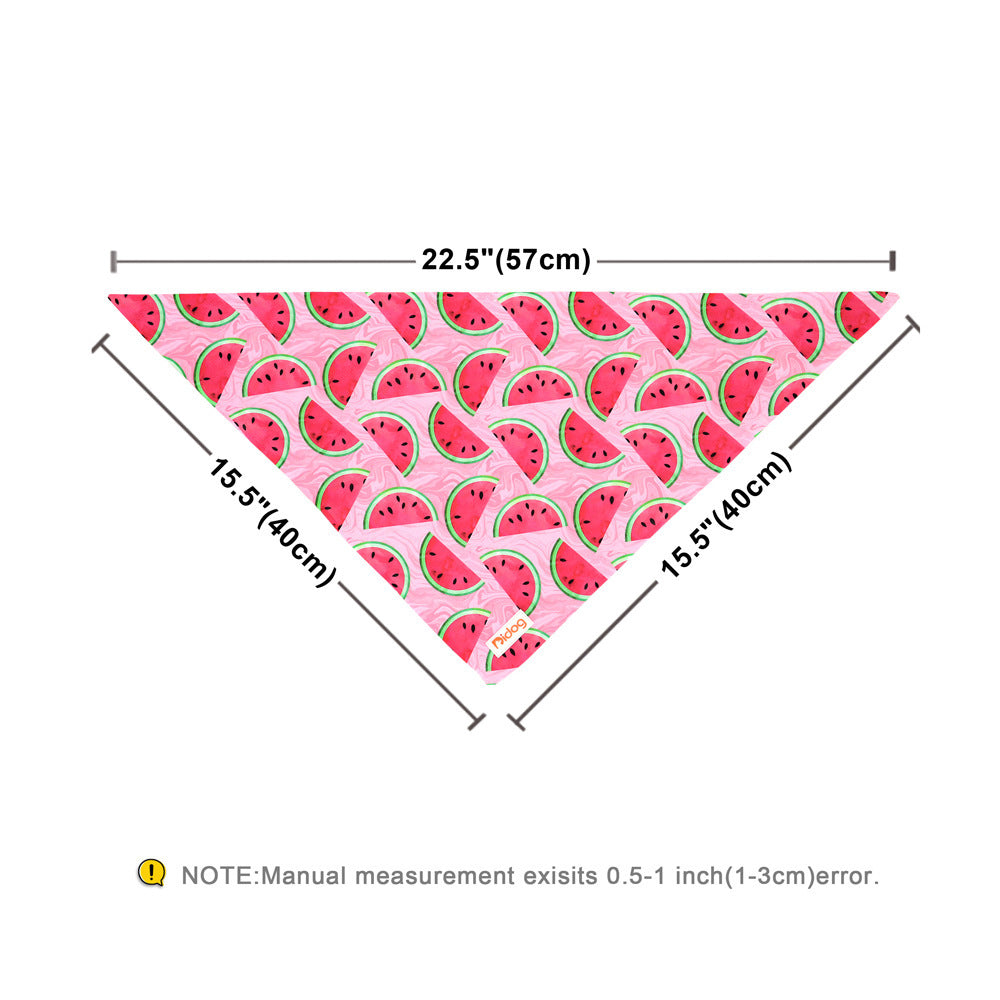 HKM-573971 Soft Cotton Dog Scarf in Green, Blue, Rose Red, and Red - 57cm