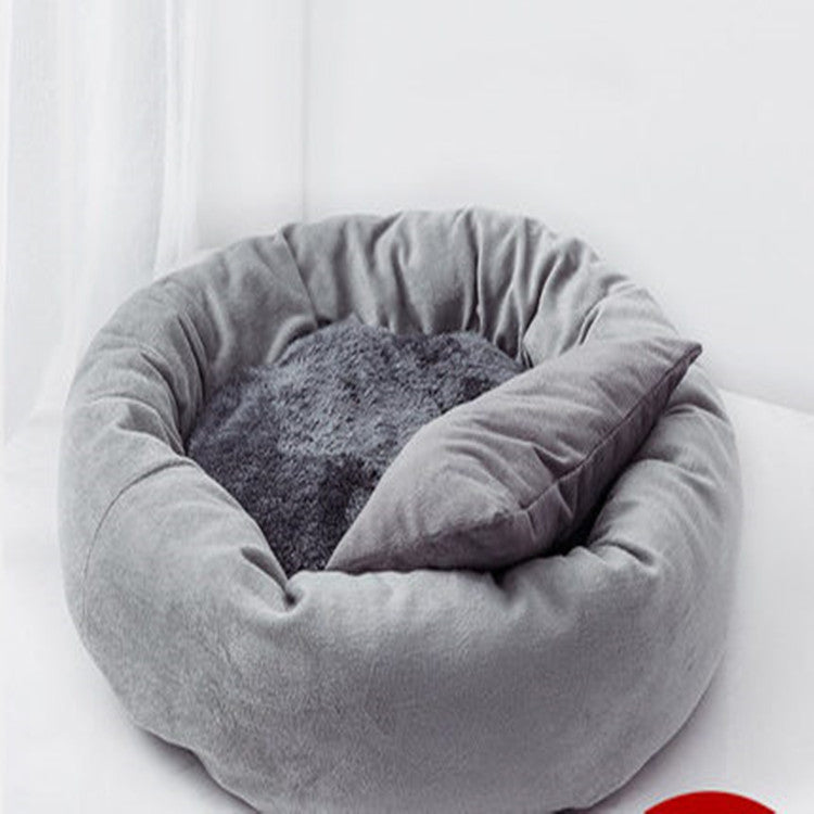 HKM-574099 Soft and Cozy Pet Bed with Pp Cotton Filling - Available in Light Gray and Pink