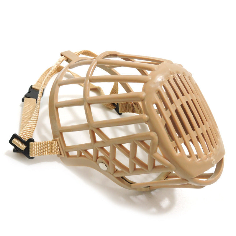 HKM-574163 Adjustable Anti-Bite Dog Muzzle - Plastic Barking Mask in Various Sizes