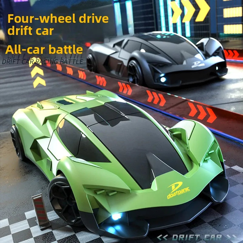 HKM-574227 1/20 Scale 2.4G 4WD Remote-Controlled Drift Car with LED Lights for Boys, Ages 5 and Up