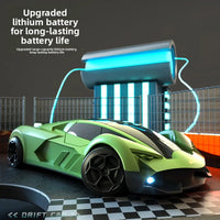 HKM-574227 1/20 Scale 2.4G 4WD Remote-Controlled Drift Car with LED Lights for Boys, Ages 5 and Up