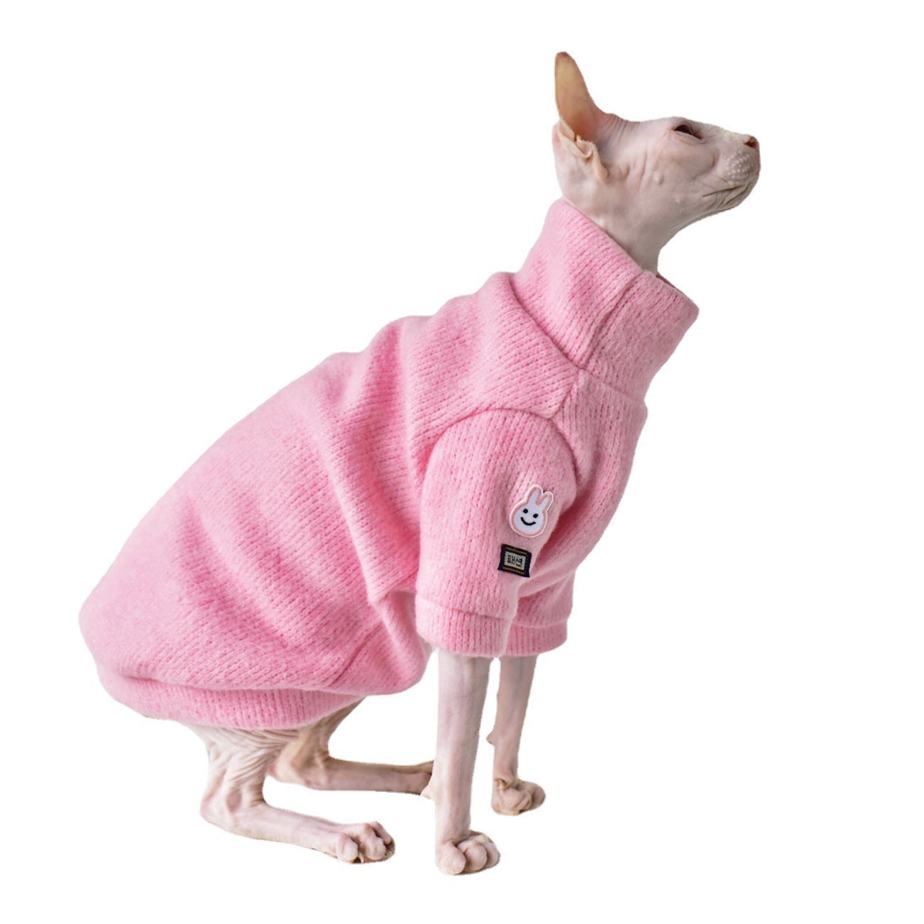 HKM-574227 Warm Wool Cat Coat for Winter - Thickened and Cozy for Hairless Breeds, Multiple Sizes Available