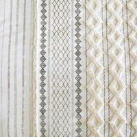 HKM-574291 Aztec Print Cotton Duvet Cover Set for King/Cal King with Tufted Chenille & 2 Matching Shams