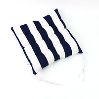 HKM-574355 Breathable Canvas Dining Chair Cushion with Striped Pattern – Available in Pink, Navy Blue, and Orange, 45x45cm