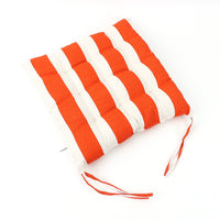 HKM-574355 Breathable Canvas Dining Chair Cushion with Striped Pattern – Available in Pink, Navy Blue, and Orange, 45x45cm