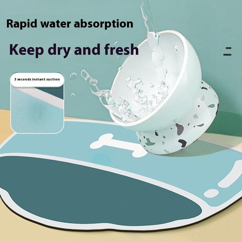 HKM-574355 Pet Feeding Mat Silicone Non-slip Waterproof Feeding Splash-proof Mat