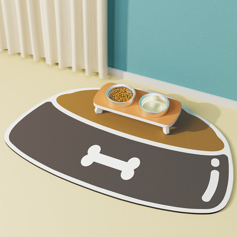 HKM-574355 Pet Feeding Mat Silicone Non-slip Waterproof Feeding Splash-proof Mat