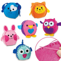 HKM-574547 Handmade DIY Animal Plush Doll Sewing Kit for Preschool - Educational Fabric Art Toy