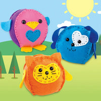 HKM-574547 Handmade DIY Animal Plush Doll Sewing Kit for Preschool - Educational Fabric Art Toy