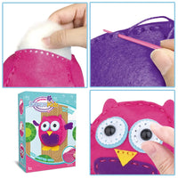 HKM-574547 Handmade DIY Animal Plush Doll Sewing Kit for Preschool - Educational Fabric Art Toy