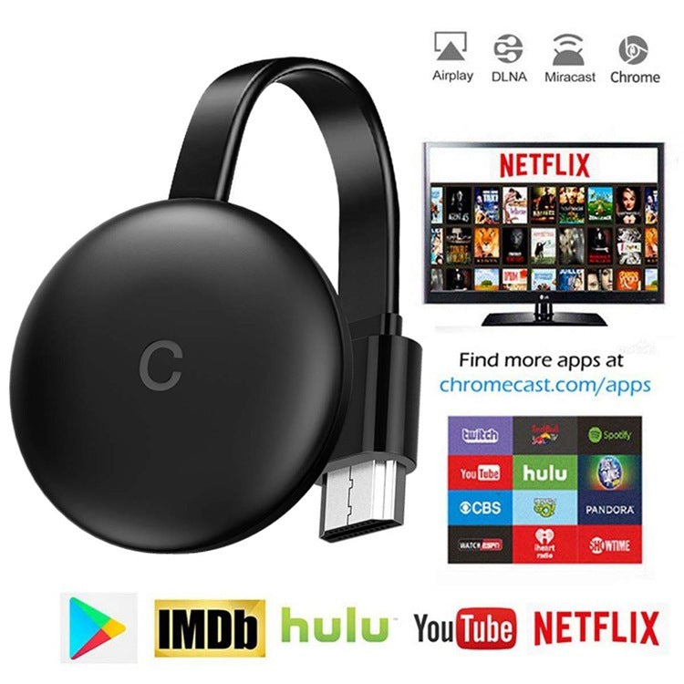 HKM-574675 Wireless Display Adapter for Apple Devices - Supports 4K & 1080P, Compatible with AirPlay, Miracast, DLNA