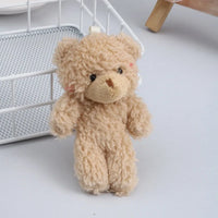 HKM-574803 Adorable Plush Teddy Bear Keychain for Kids - Soft Cartoon Doll Pendant