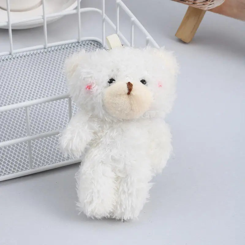 KTX-574803 Adorable Plush Teddy Bear Keychain for Kids - Soft Cartoon Doll Pendant